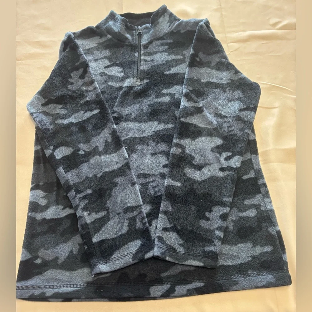 Place Kids Black‎ and Gray Camouflage Sweater 1/4 Zip